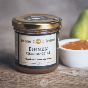 150 Gramm Glas Birnen-Riesling-Gelee von der Münsterländer Speisekammer
