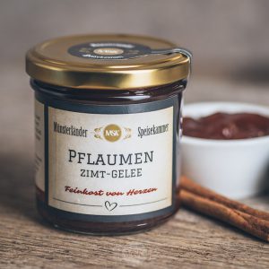 Glas Pflaumen-Zimt-Gelee von der Münsterländer Speisekammer