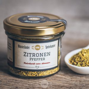 Glas Zitronenpfeffer von der Münsterländer Speisekammer