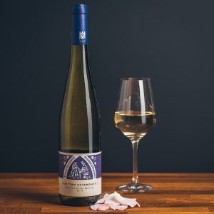 Flasche Theo Minges Weißwein Edition Rosenduft Gewürztraminer Spätlese