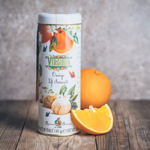 Metalldose mit Virginia Soft Amaretti Orange